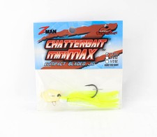 Zman Chatterbait Mini Max Sinking Lure 1/4 Oz Chart/White (7814)