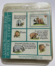 Classic Winnie the Pooh Rubber Stamp Set Rubber Stamp Set POOH MAIL New