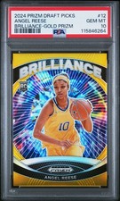 2024 PANINI PRIZM DRAFT PICKS BRILLIANCE GOLD PRIZM #12 ANGEL REESE 2/10 PSA 10