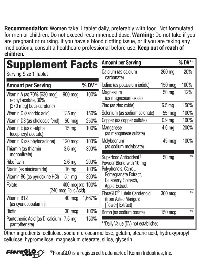 Nature's Way Alive! Women's 50+ Complete Daily Multivitamin 50 Tabs W/Superfoods - Image 2 of 4