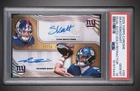 Jaxson Dart Cam Skattebo 2025 Topp Dual Auto Gold /50 NY Giants RC PSA 10 💎