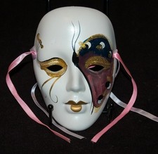 VINTAGE Ceramic Mask MARDI GRAS New Orleans Carnival Very Pretty 