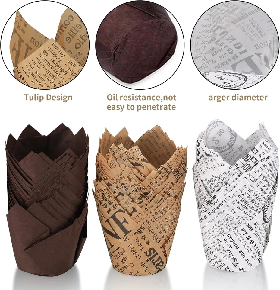 150 Stück Muffinförmchen Papier, Muffins Papierförmchen, Cupcake Formen Papier,  - Bild 4 von 4