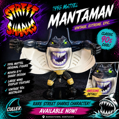 1996 MANTAMAN   VINTAGE STREET SHARKS MATTEL