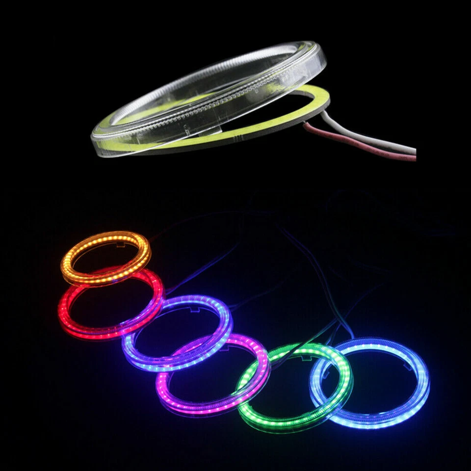 2PCS 60/70/80/90/100/110/120mm Car COB LED Angel Eyes Halo Ring Fog Light Bulb - Image 3 of 4