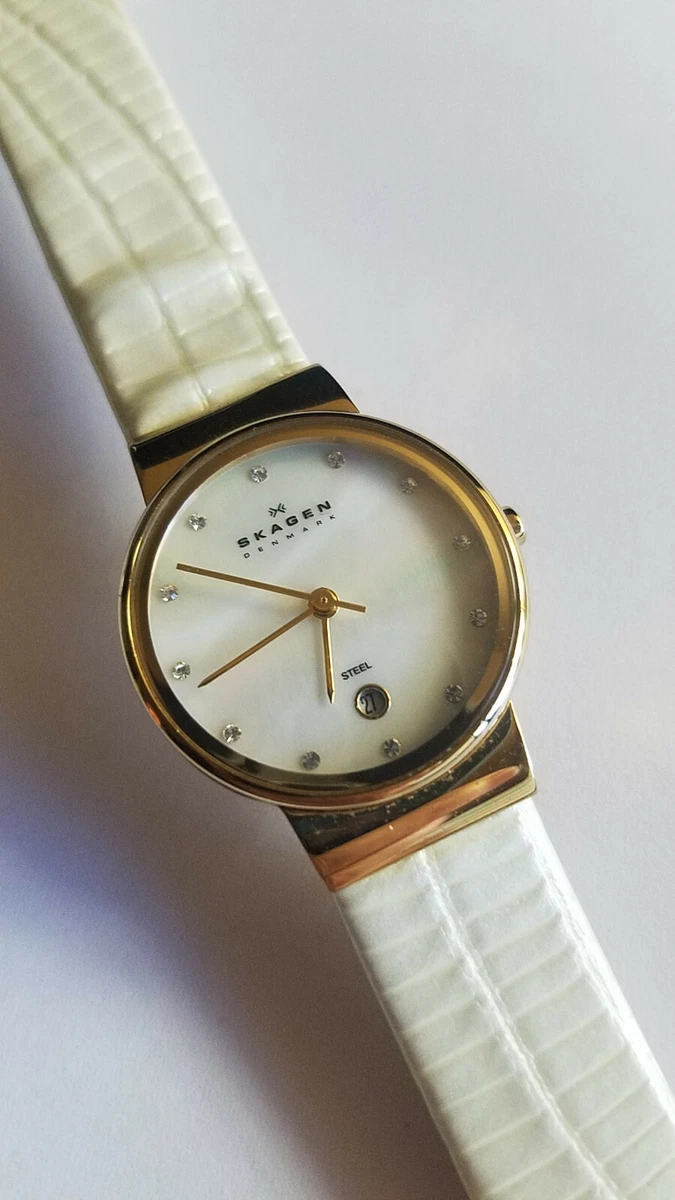 Skagen white top face watch