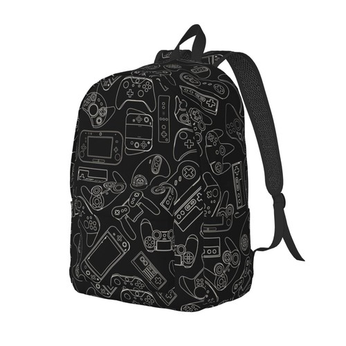 Video Game Controller Black Background Backpack 17.7 Inch Laptop Backpack Tra... - Picture 2 of 7