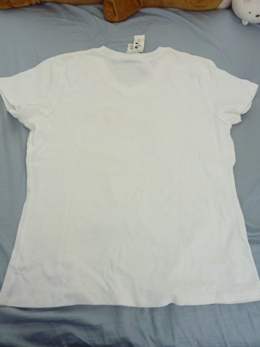 Genuine Disney T-shirt Vintage Peace Love & Mickey Mouse White Size XL New w Tag - Picture 4 of 4