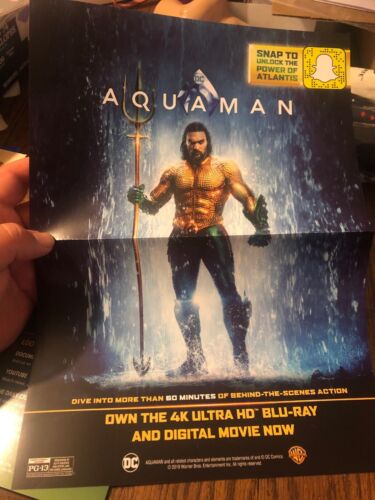 LOOT CRATE EDITION APRIL 2019 EXCLUSIVE AQUAMAN MINI MOVIE POSTER - Picture 2 of 2