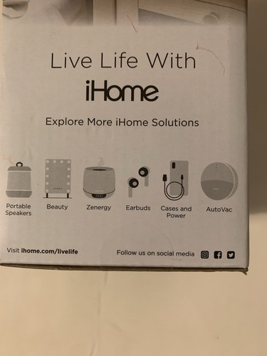 iHome Power Valet 2-in-1 Wireless Charger Dimmable Alarm Clock iPhone Damage Box - Picture 10 of 11