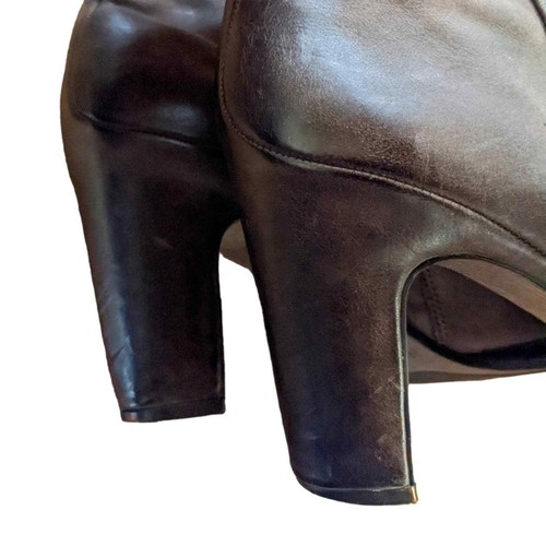 Ecco Brown Leather Side Zip Ankle Boots 39 - Picture 4 of 16