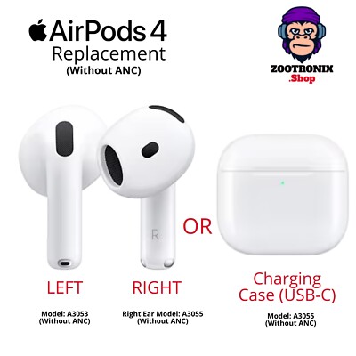 New Apple AirPods 4th Gen Replacement - Choose: Left, Right