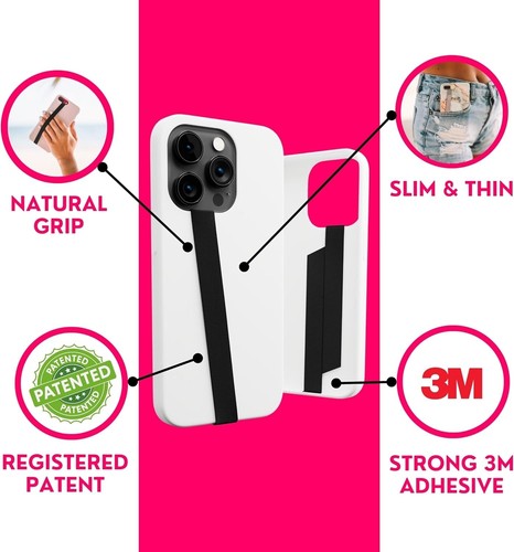 Lightweight Discreet Phone Holder Loop for Secure Handling & Wireless Charging - 第 6/11 張圖片