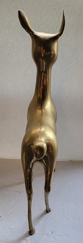Vtg 1960s MCM Pair of Brass Deer Bambi Doe Fawn Figurines Sculptures Patina - Picture 5 of 15