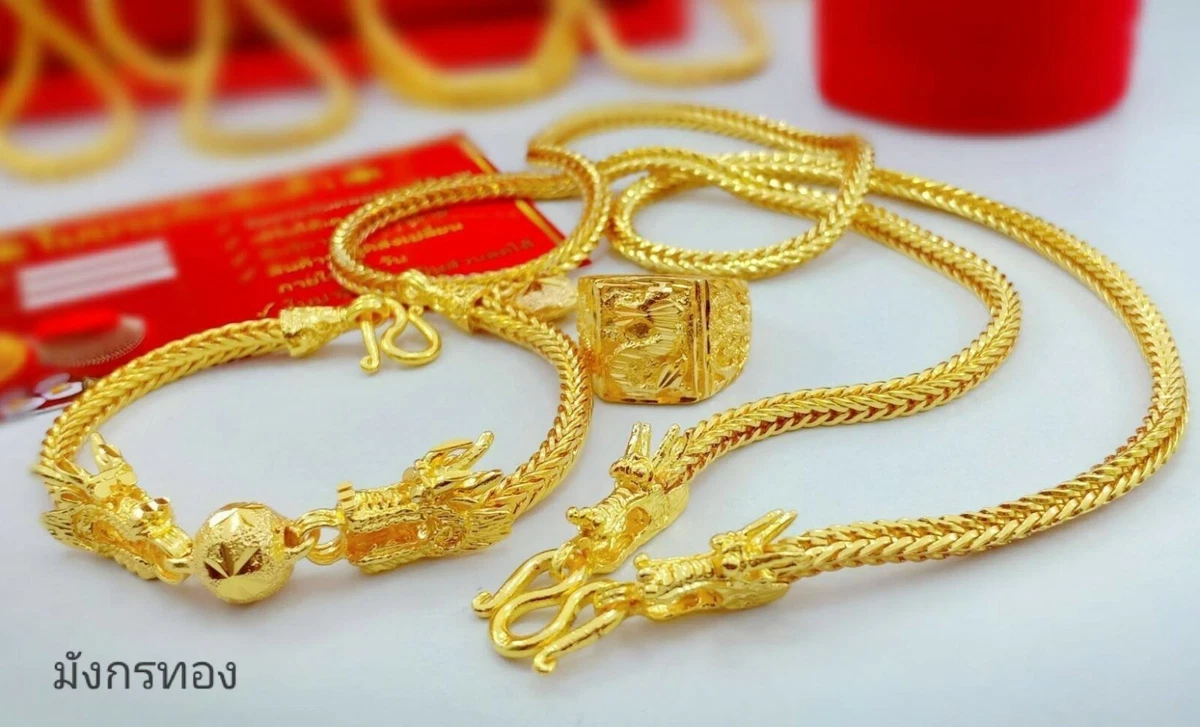 6 MM Rope Men Chain 22K 23K 24K Thai Baht Gold Filled Yellow GP Necklace 24  inch | eBay