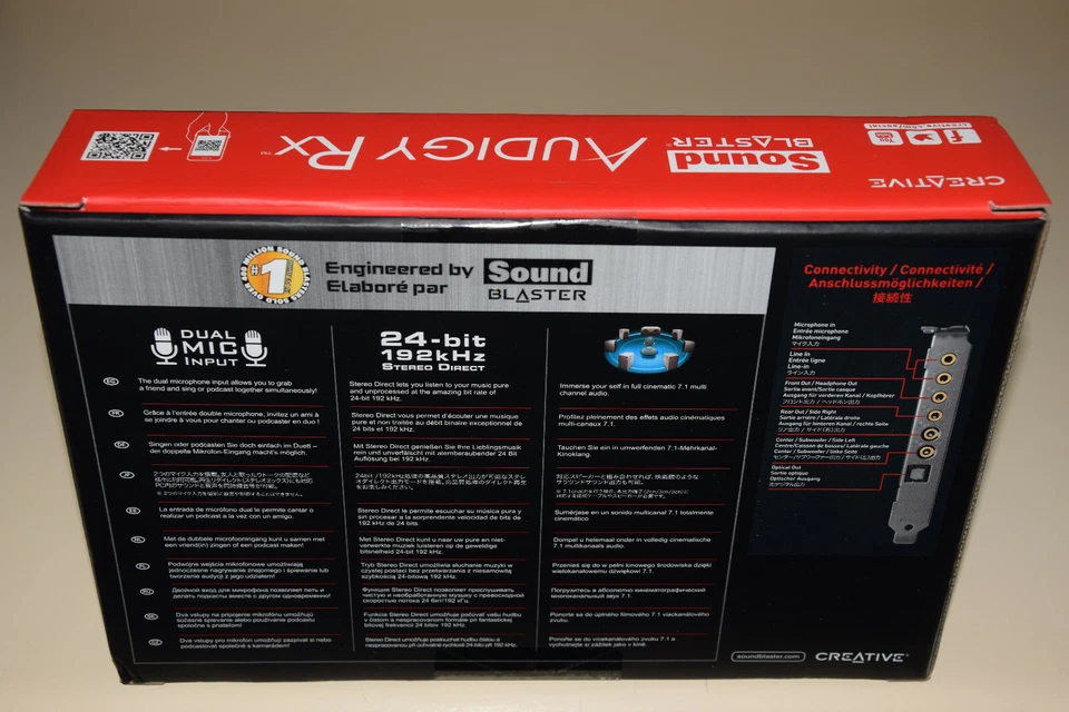 Creative Sound Blaster Audigy RX 7.1 PCIe Computer PC Audio Card Headphone Amp . - Image 4 of 4