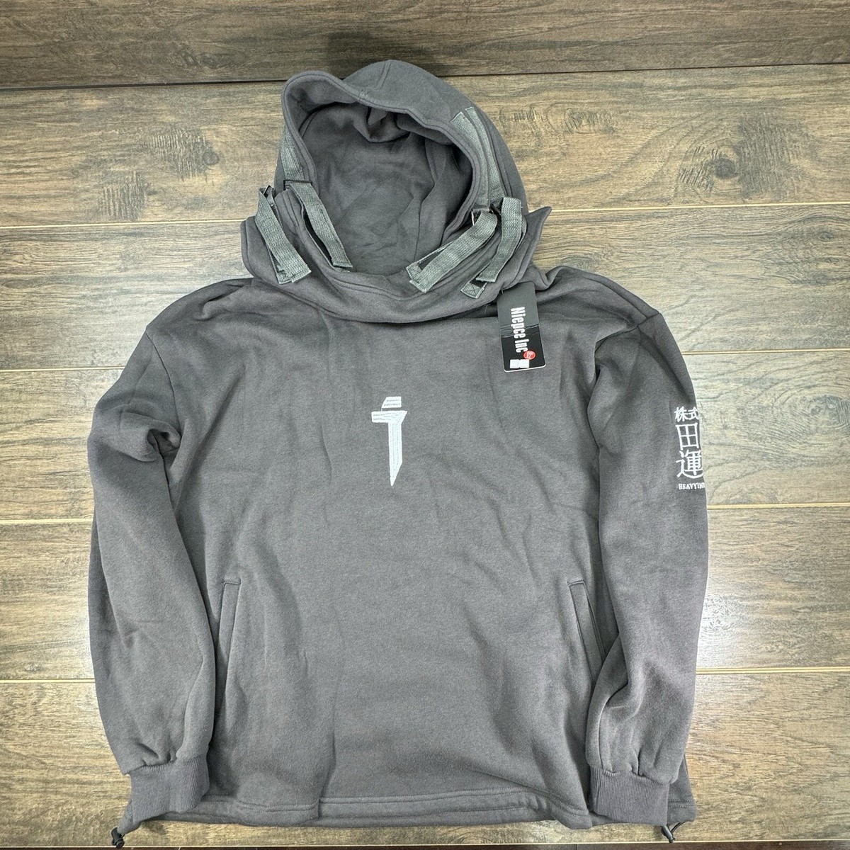 Niepce Tech Assassin Hoodie Mens Gray XL Fleece Japan Korea