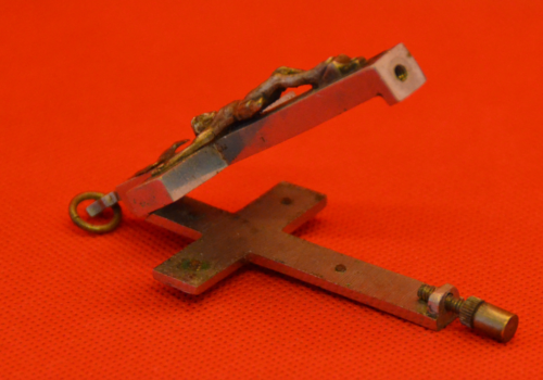 Antikes Reliquienkreuz ca. um 1860 mit vielen Reliquien, Klosterarbeit - Bild 6 von 21