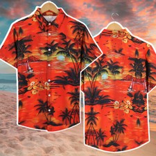 Hawaiian Shirt for Men Palm Beach Shirts Tropical Vacation Floral Summer Shirts