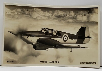 MILES MASTER Aircraft N7408 Photograph RPPC Postcard F17