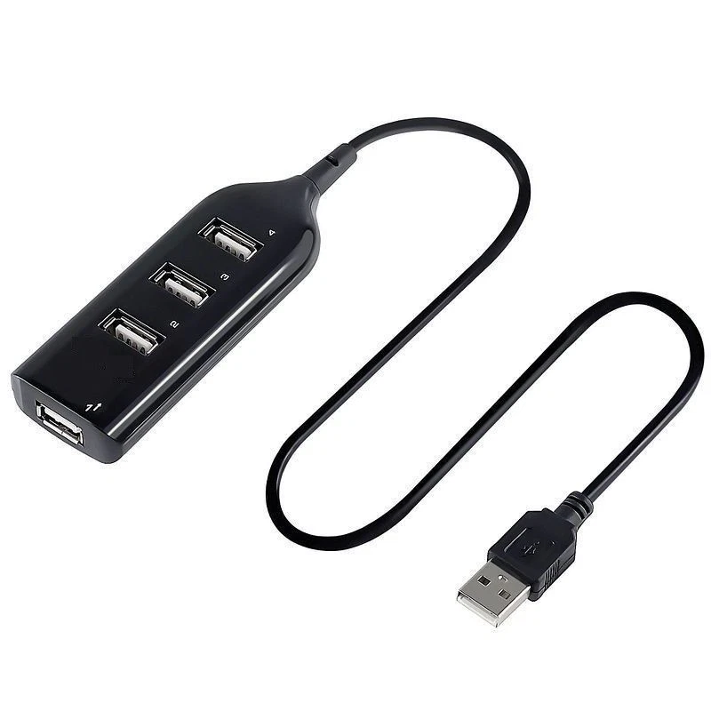2 Pack Black USB 2.0 Hi-Speed 4-Port Splitter Hub For PC Notebook - Image 2 of 3
