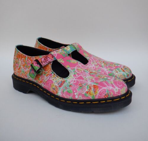 Dr. Martens Women's Floral Polley Daze Shoes T Bar - Size 11 READ