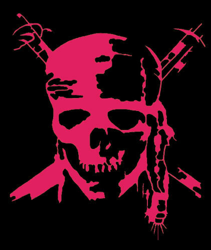 Skull Pirates of the Caribbean Vinyl Decal Sticker Johnny Depp USA Seller - Foto 5 di 11