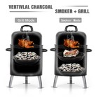Charcoal Smoker BBQ Grill 3IN1 Outdoor Vertical Smoke Portable Meat Cooker