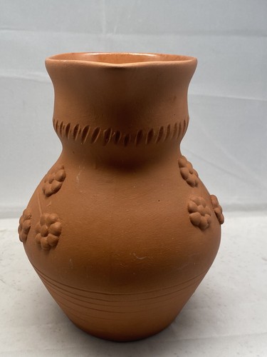 Hand Made Vintage Moldova Red Clay Pottery Pitcher Terracotta water jug gift - Picture 4 of 7