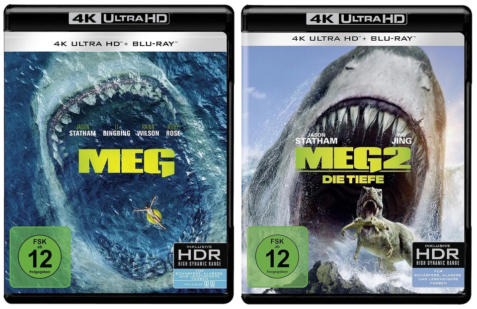MEG Teil 1 + Teil 2 Die Tiefe - 4K Ultra HD Set # UHD+BLU-RAY-NEU