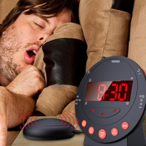Super Loud Alarm Clock Vibrating Alarm Clock for Heavy Sleepers with Bed Shaker - Picture 3 of 14
