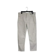 ISABEL MARANT ÉTOILE Neav Corduroy Pants 40 US 8 Beige Cropped Straight-leg