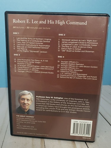 Robert E. Lee and His High Command, Great Courses (DVD set only ) No book - Imagen 6 de 6