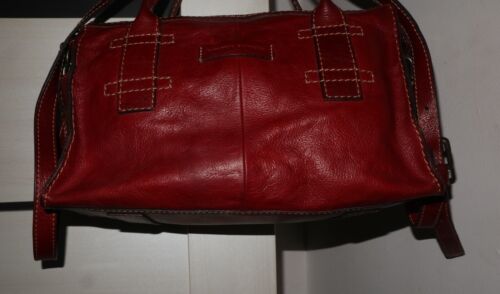 FRYE Womens Burnt Red Leather RARE Artisan Zip Satchel Bag - Picture 5 of 12
