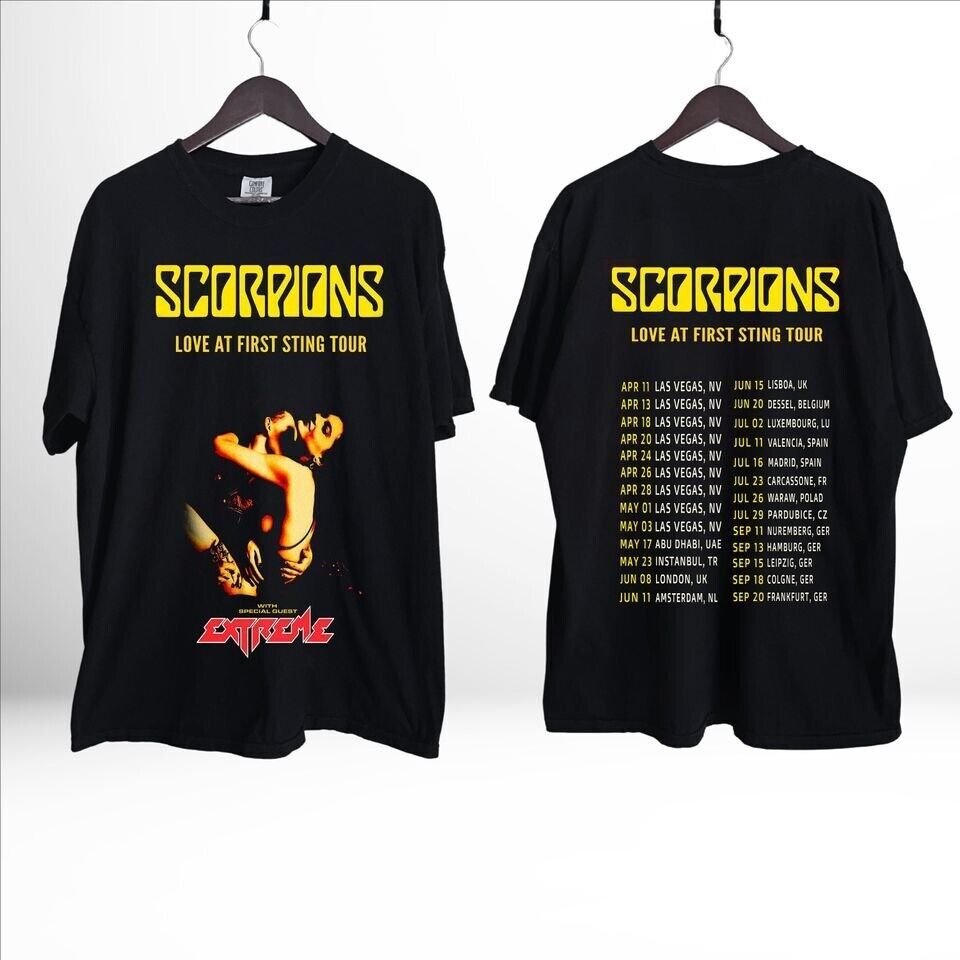 Scorpions 2024 Tour Shirt, Scorpions Band Tour Shirt 2024 S