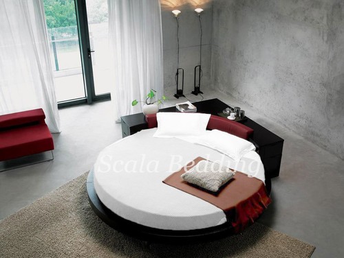 1000-TC 100% Egyptian Cotton 15" Pocket Solid 84" Diameter Round Bed Sheets Set - Picture 2 of 22