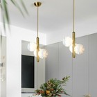 Kitchen Lamp Glass Pendant Lights Gold Ceiling Light Bedroom Chandelier Lighting