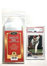 PSA Perfect Fit Sleeves for Graded Slabs PSA Logo 50, 100, 200, 500, 1000