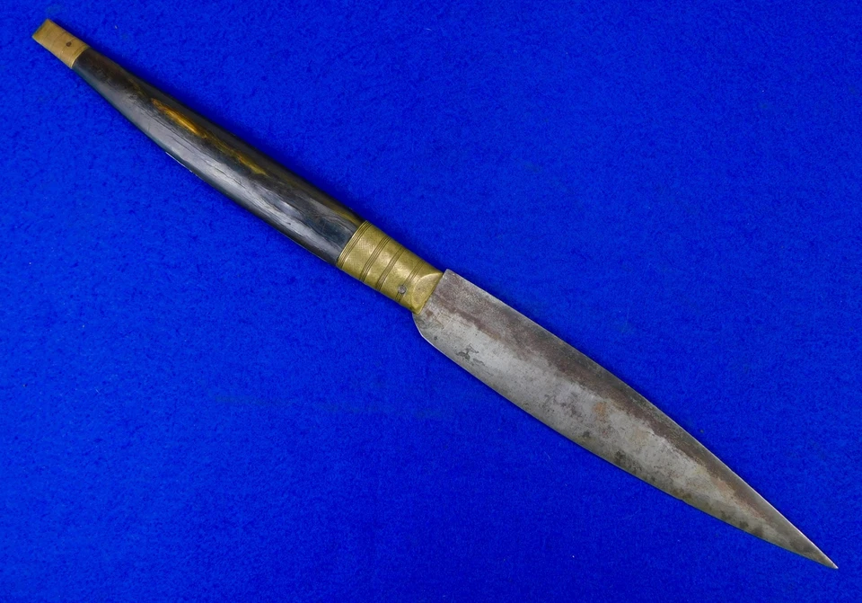 Antique 19 Century Spanish or Italian Large Navaja Folding Fighting Knife - Image 3 of 4