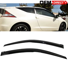 Fits 11-16 Honda CR-Z 2PCS Acrylic Window Visors Rain Windshield - Mugen Style