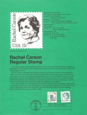 #8115 17c Rachel Carson Stamp - Scott #1857 USPS Souvenir Page