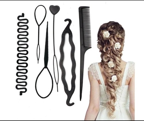 Hair Braiding Tools Hair French Braid Tool Styling Accessories Bun Maker 6Pcs - Picture 7 of 18