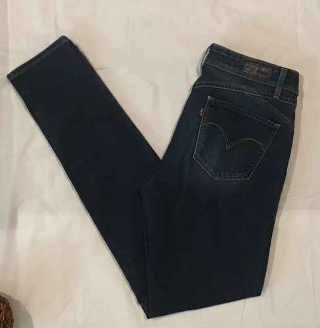 LEVI'S REVEL Women's High Rise Stretch Demi Curve Skinny Jeans 27 Dark Wash | eBay