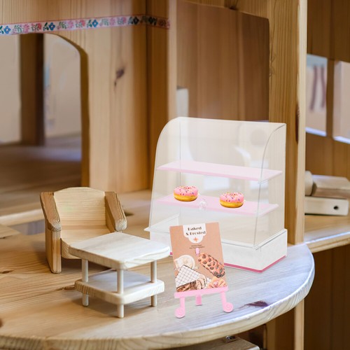 Espositore espositore per torte miniatura da forno armadio casa delle bambole armadio per torte - Foto 10 di 14