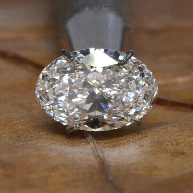 Lab Created loose Diamond 6.23 Ct Oval Cut Loose Diamond Use +1 Free Gift eBay