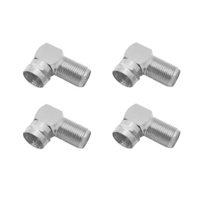 4x F Winkeladapter Sat Winkel HD Adapter F Stecker Buchse Winkelstecker Kupplung