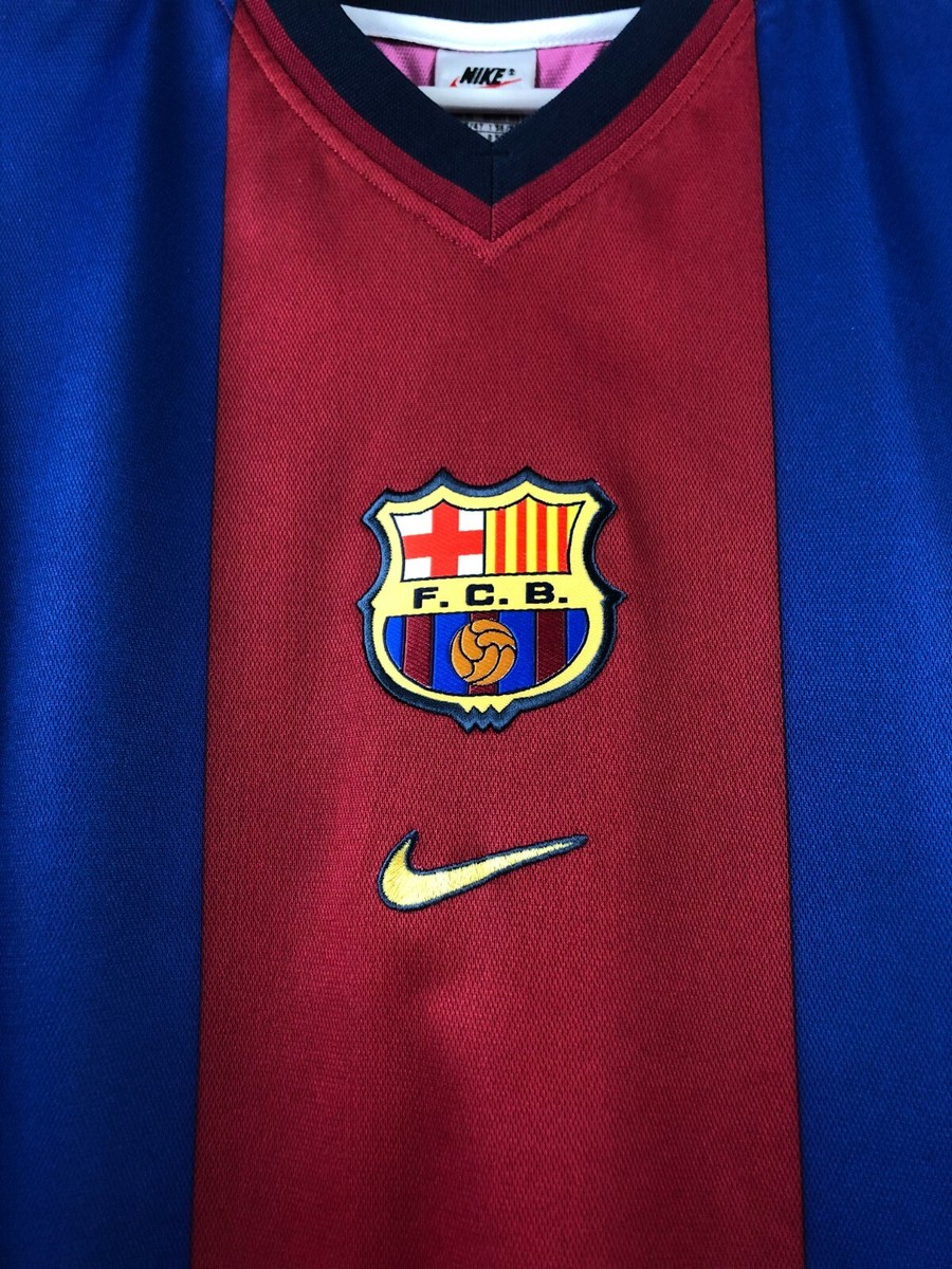 Barcelona Home football shirt 1998 Soccer Nike Jersey Mens Trikot