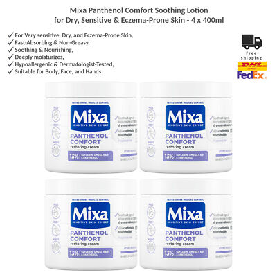 Mixa Panthenol Comfort Soothing Lotion Sensitive & Eczema-Prone Skin 4x400ml