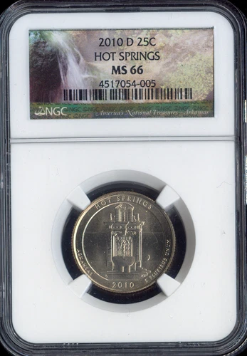 2010-D Hot Springs Park Quarter NGC MS66 Quality 