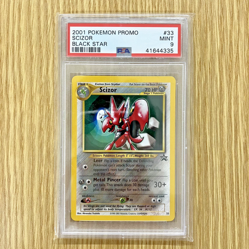 Pokémon Card Scizor #33 Black Star Promo Pokemon League WOTC PSA 9 MINT 2001